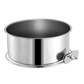 Tainless Steel Dog Bowl Pets Hanging Food Bowl Detachable Pet (Option: M)