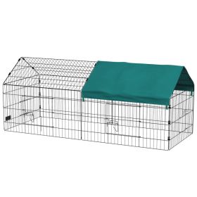 73" Small Animal Playpen with Roof for Rabbits, Chicken, Chinchillas (Option: Green-950x530x65 mm)