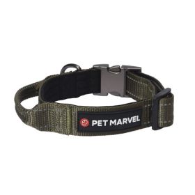 PET MARVELHigh Performance Tactical Dog Collar 1.25 In Wide With Handle (Option: Army Green-Medium)