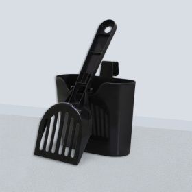 Mesh Cat Litter Scoop Lengthened Handle (Option: Black-Cat Litter Scoop Suit)