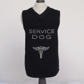 Service Dog Tank (Color: Black, size: MD)