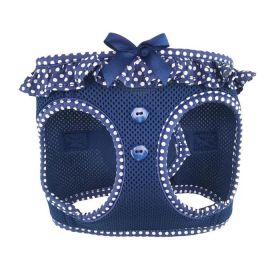 American River Choke Free Dog Harness Polka Dot Collection (Color: Navy Polka Dot, size: 2X-Large)