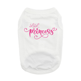 Lil Princess Dog Shirt (Color: White, size: 3X-Large)