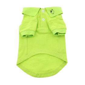 Solid Dog Polo (Color: Green Flash, size: 2X-Large)